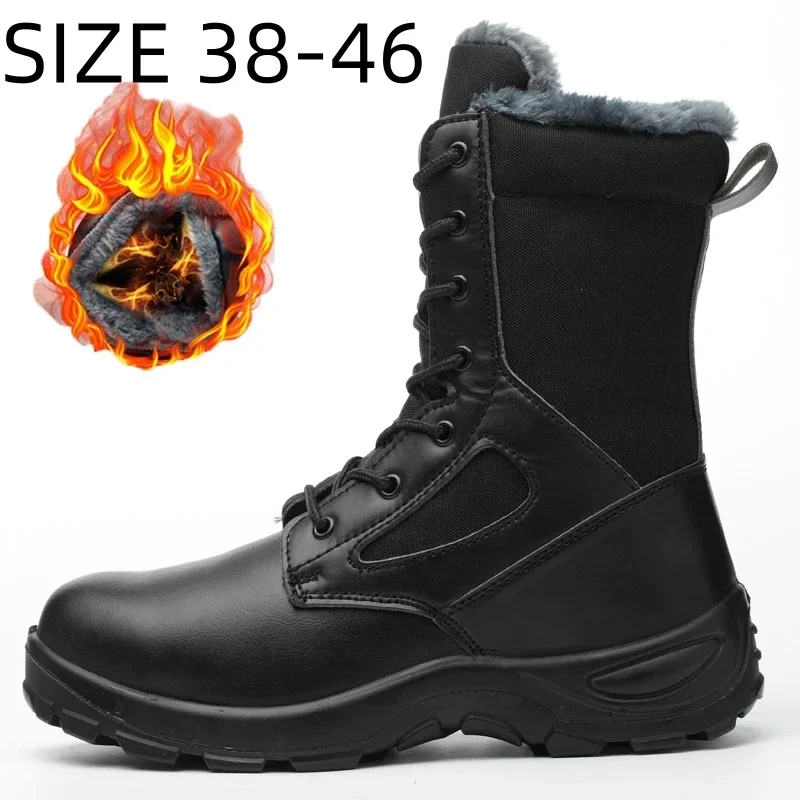 New Men Work Safety Boots Puncture-Proof Anti-smash Desert Combat Boots Steel Toe Protective Boots Men Work Sneakers Size 38-46