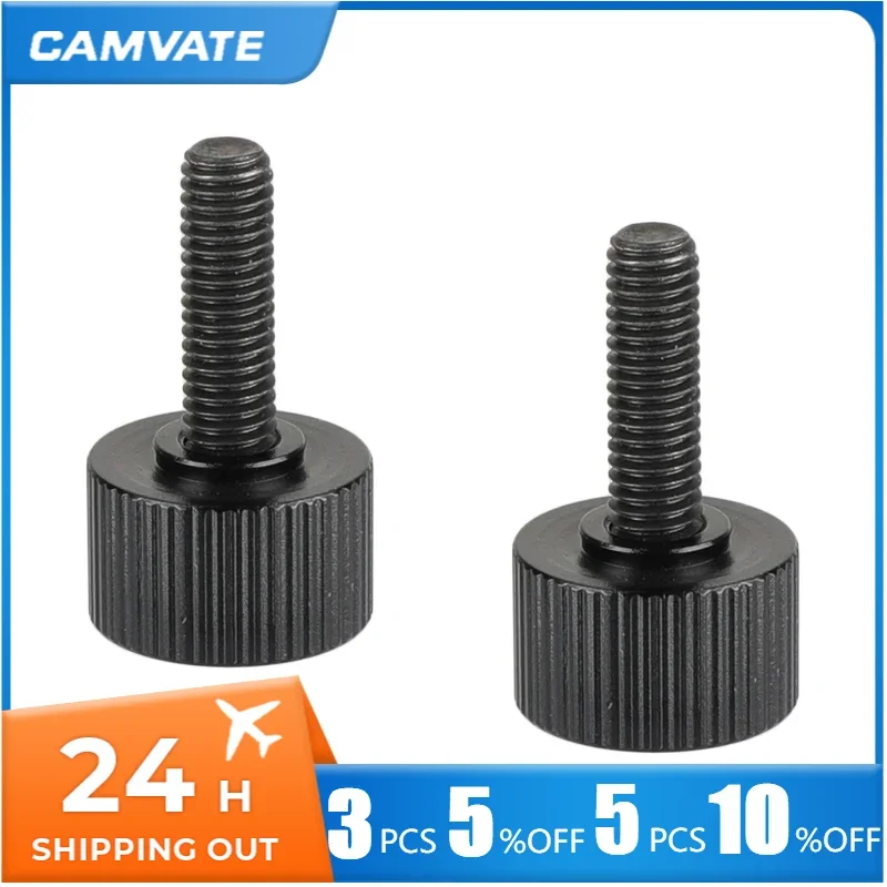 CAMVATE M5*15.7mm Hexagon Cup Head Male Thread Screw Iron Metal For Manfrotto Quick Release Plate Camera Accessories 2 Pieces