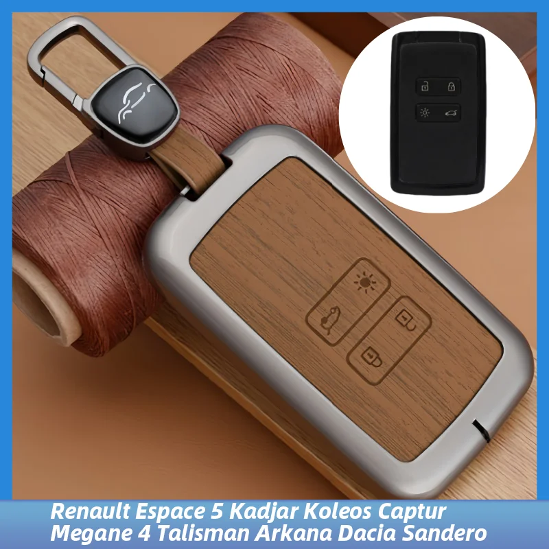 

Fashion Car Key Case Full Cover For Renault Koleos Kadjar Megane Talisman Captur Espace Clio 2016-2019 4 Button Accessories