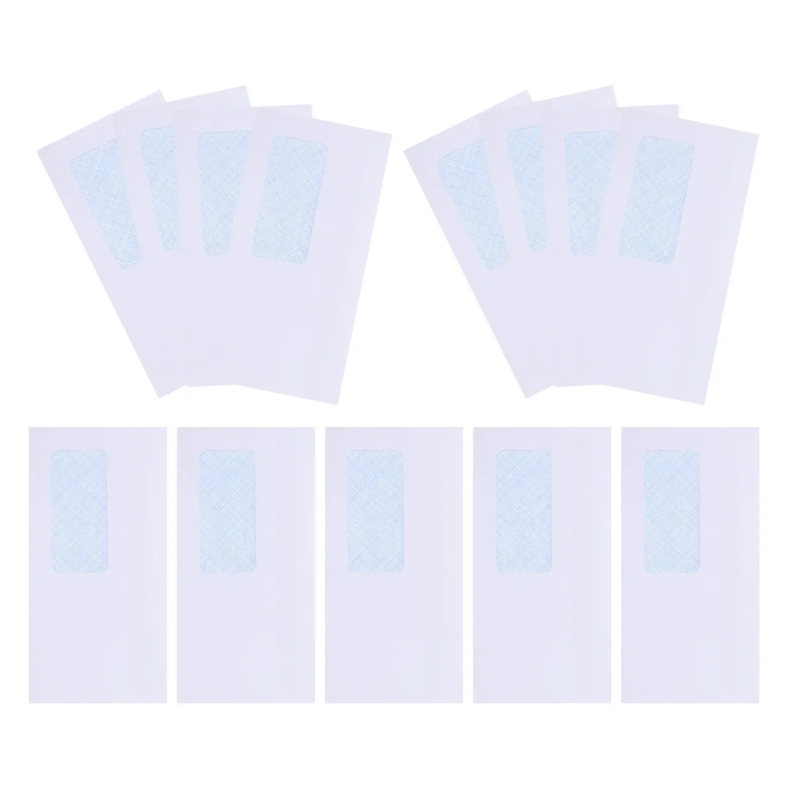 50 Pcs Self-sealing Security Envelope Envelopes Peel and Window Left Business Double Offset Paper Document Receipt