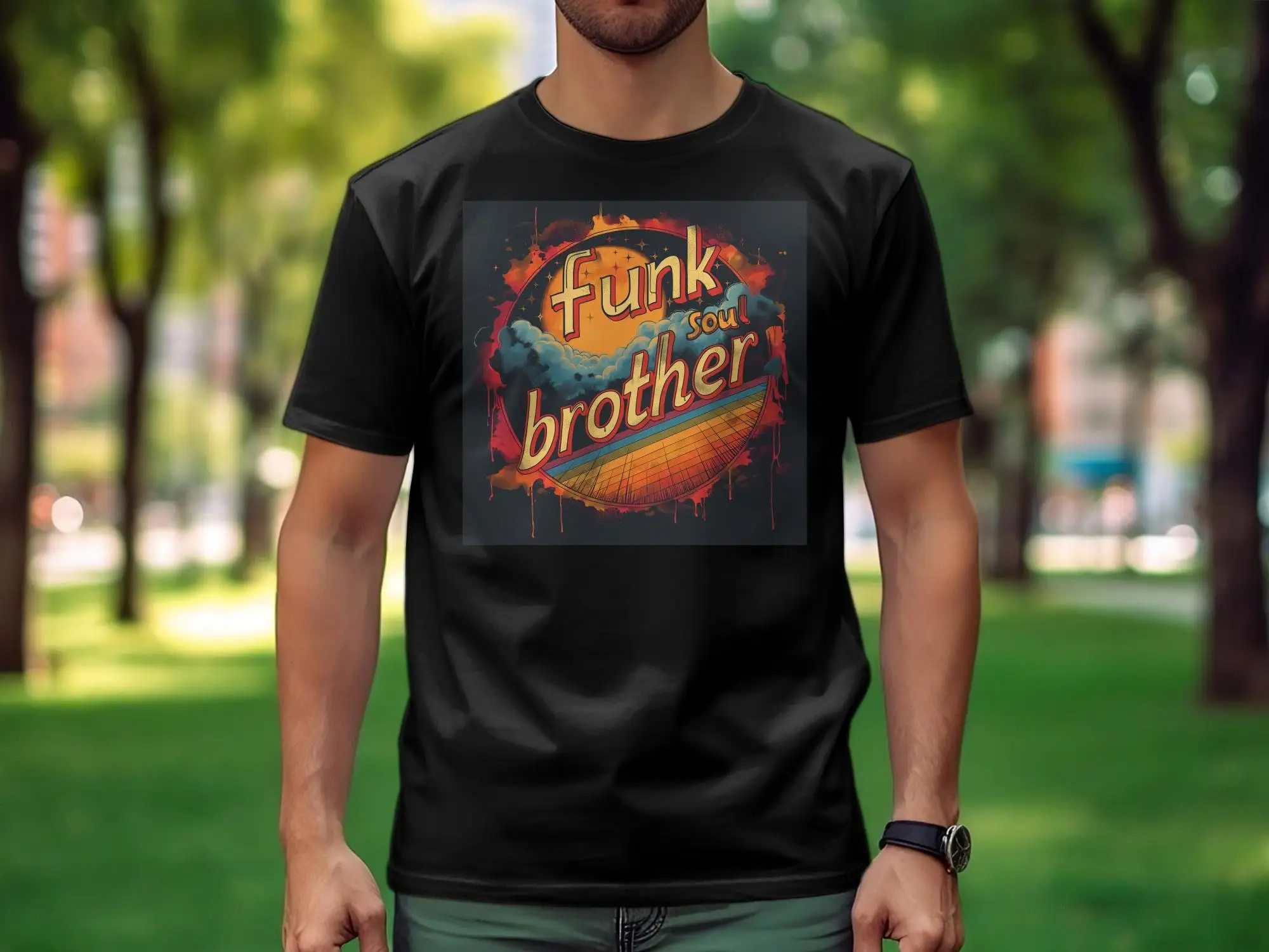 

Funk Soul Brother Retro Music T Shirt Vintage Inspired Unique Design Indie Lover