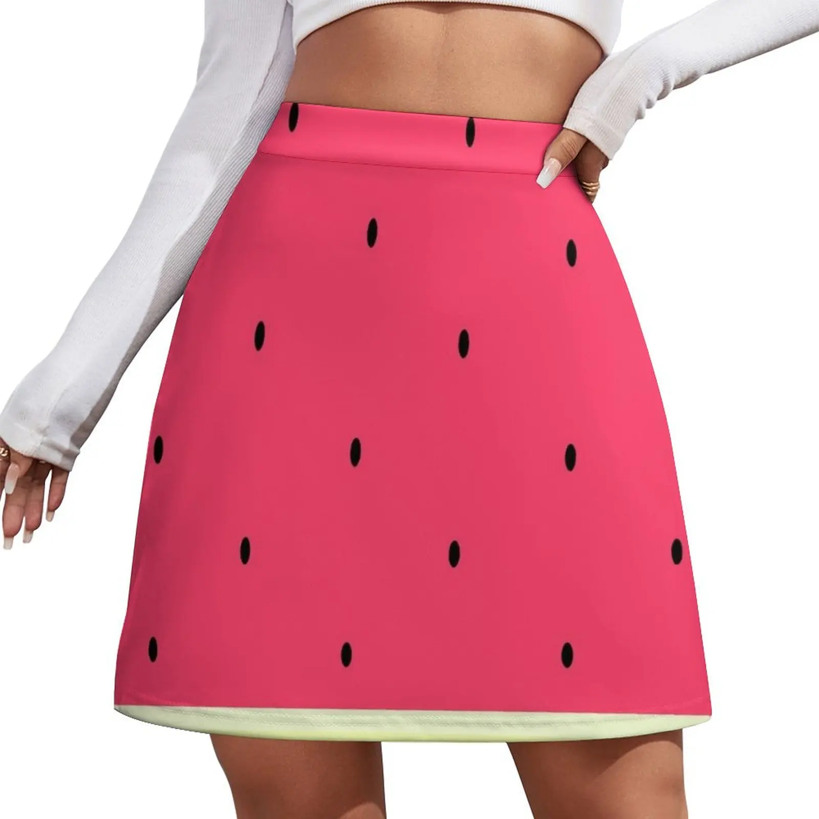 

Watermelon // Graphic Fruit Pattern Mini Skirt Women's summer dress Women's summer skirt