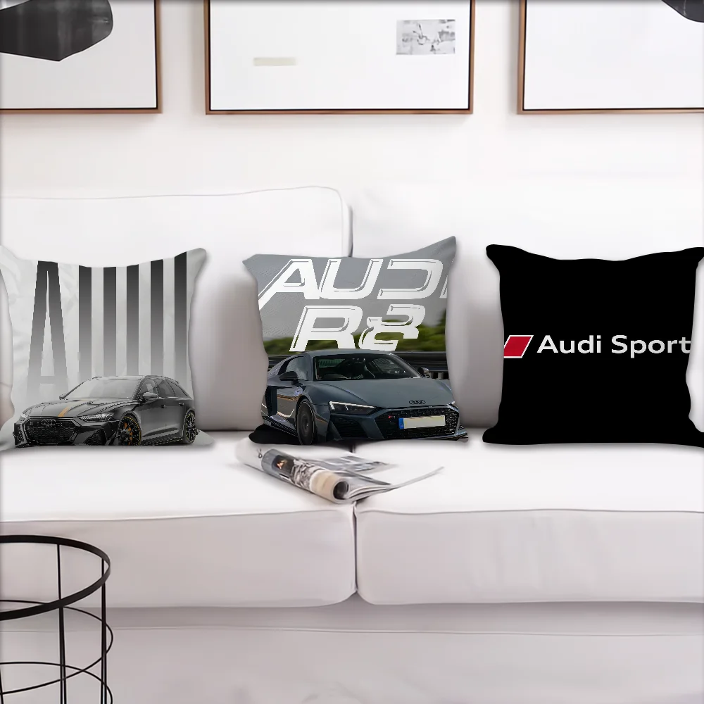 cushion cover Pillow Case Room Bedroom logo Sofa Living Luxury Backrest RS Car Sports A-Audis Square Headboard