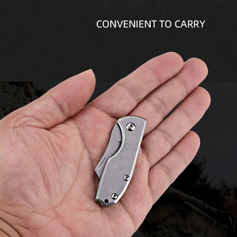 Stainless Steel Outdoor Camping Folding Knife Household Carry Folding Knife Mini Portable Knife edc Demolition Express Pocket Kn