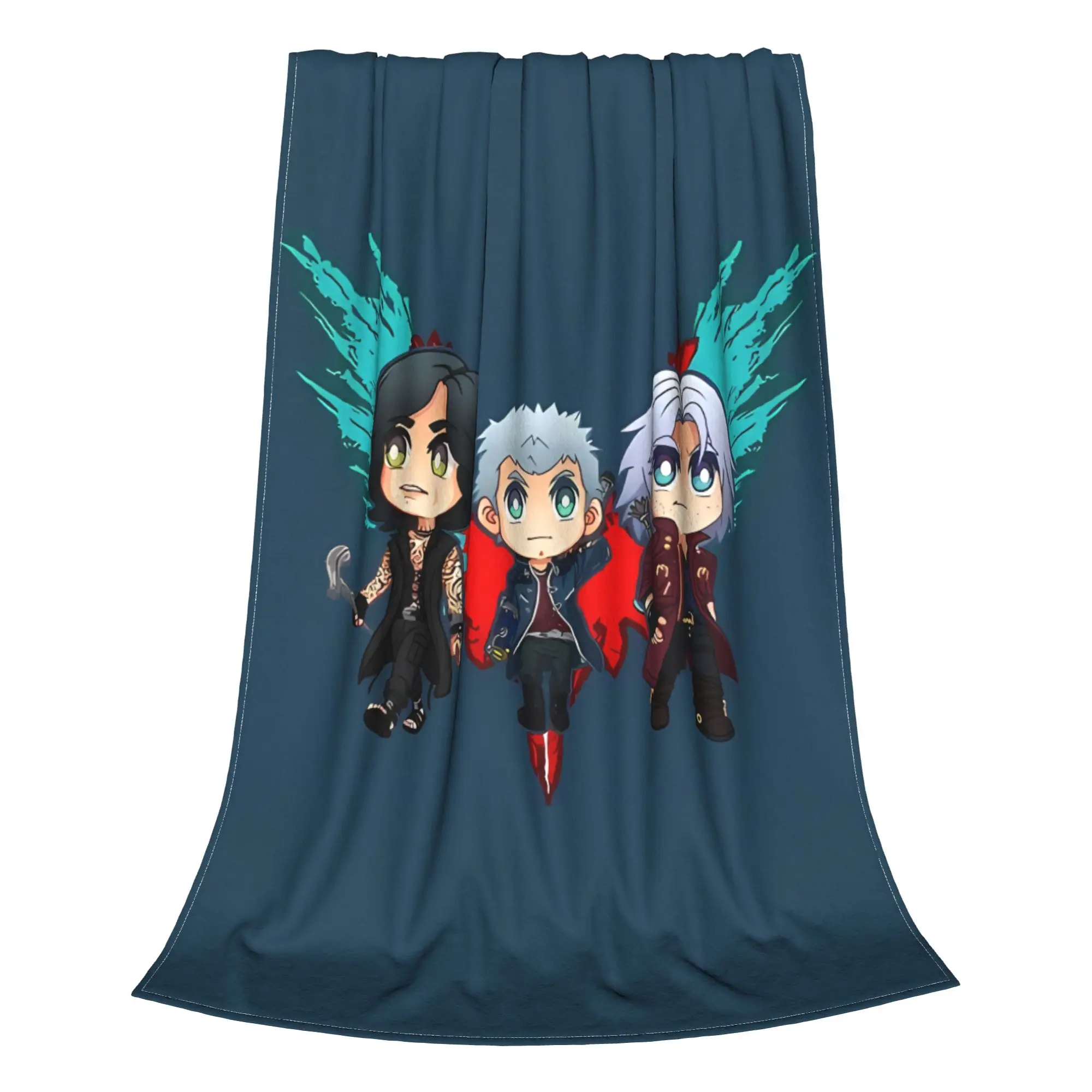 1PC Home Cute Room Decor Demon Themed Warrior Blanket Throw Blanket D-Devil May Cry Novelty Warm Blanket All Season