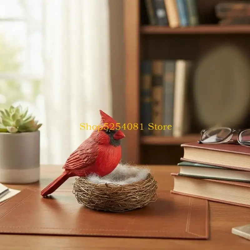 AXYC Bird Nest Statue Resin Bird Figurines with Nest Decorative Sculptures Symbol of Hope and New Beginning Home Decors