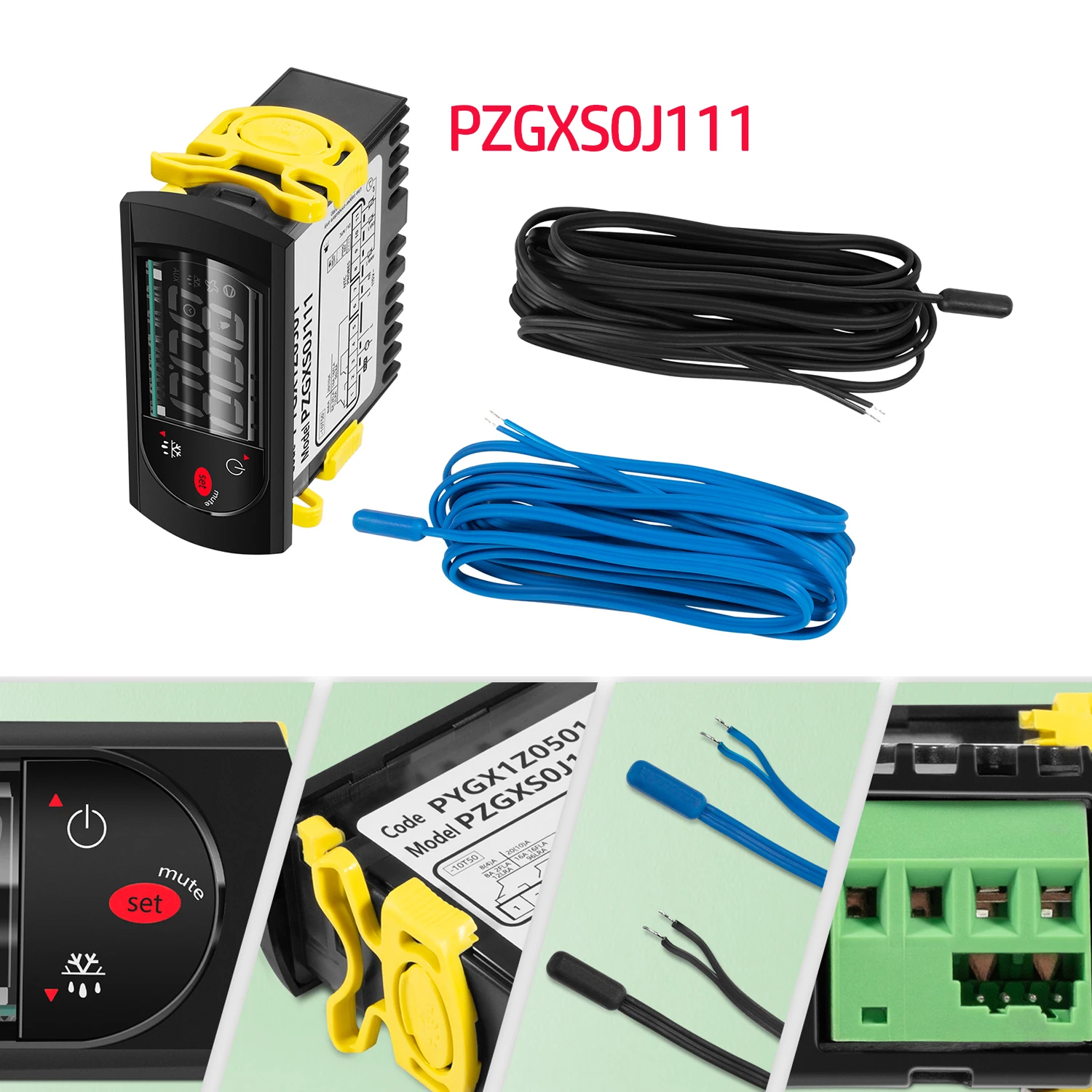 

Цифровой терморегулятор 115В PZGXS0J111 с 2 датчиками температуры NTC, совместимый с Carel и всеми типами холодильников