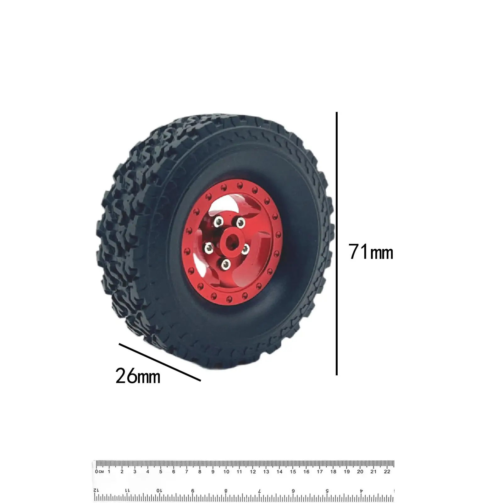 6x1/12 1/16 rc Autorad Felge und Reifen robustes Zubehör Upgrade Teile einfach zu installieren rc Reifen für rc Auto rc Raupen auto