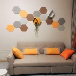 DIY Colorful Hexagon 9MM Thick Felt Fabric Message Board Dedigner Handmade Photos Wall Cork Board Self Adhesive 3D Wall Stickers