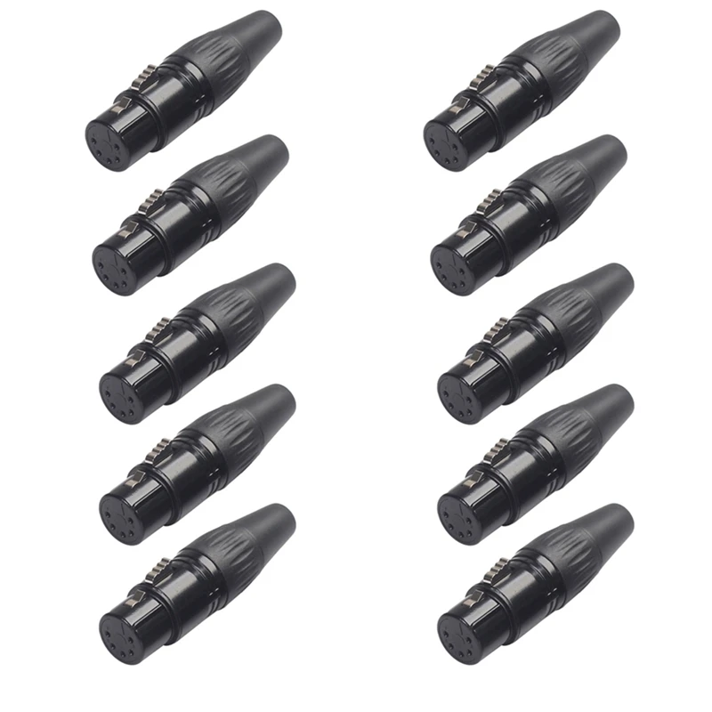 10 قطعة 5Pin XLR لتقوم بها بنفسك لحام DIY بها بنفسك من كابلات الصوت المختلفة ، كابلات الميكروفون ، كابلات Dmx XLR 5Pin-T45C