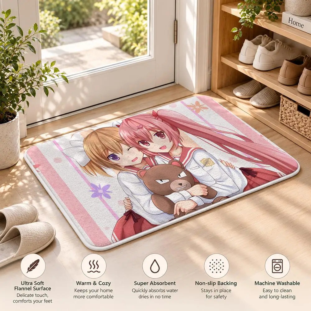 Anime A-Aria S-Scarlet Ammo Floor Mat Flannel Rug Soft Non Slip Washable Door Mat For Bathroom Bedroom Kitchen Home Decor