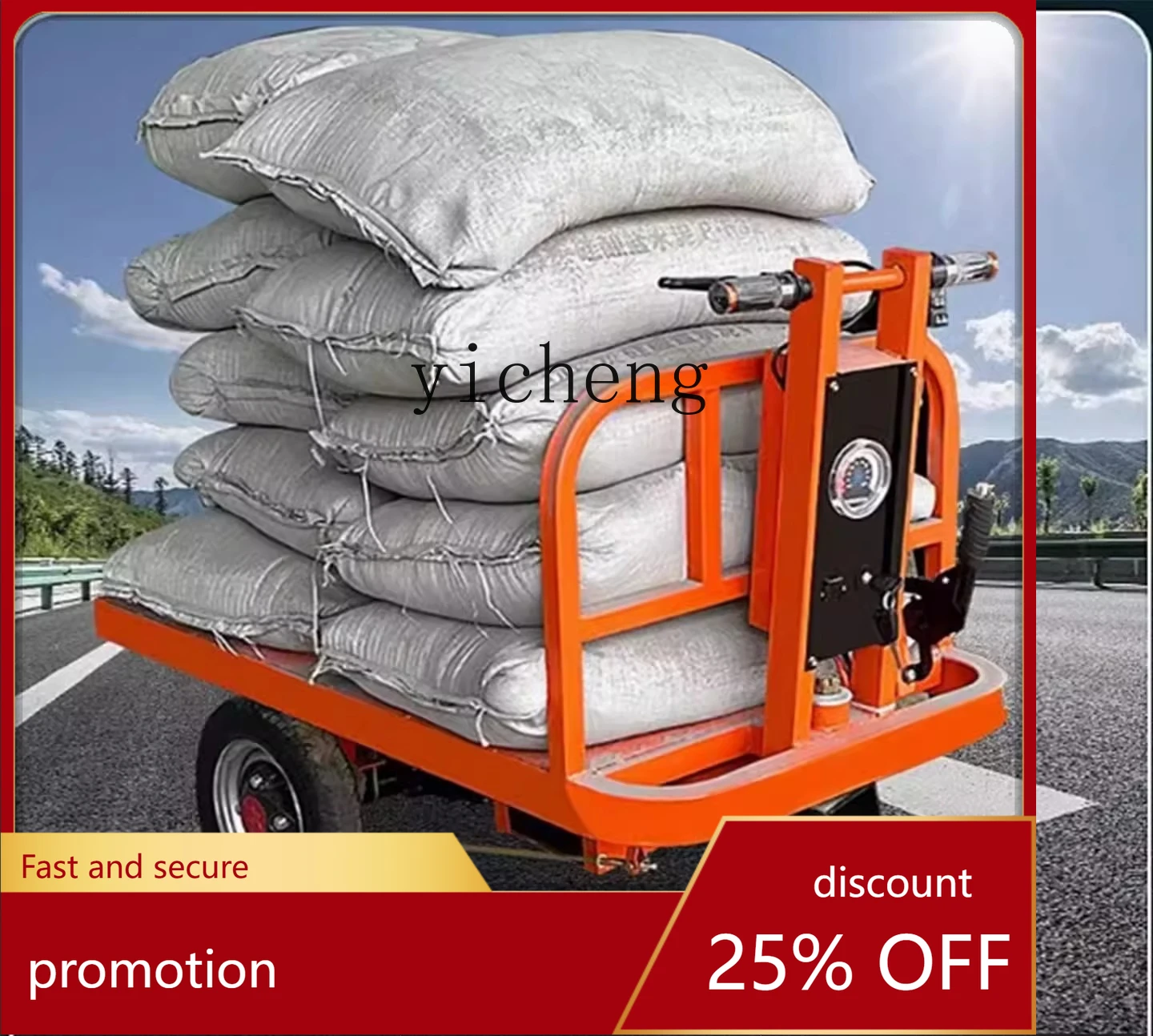 

CZ Foldable Electric Handcart Portable Cargo Cart for Carrying Tiles into Elevators Small Construction Transport Cart