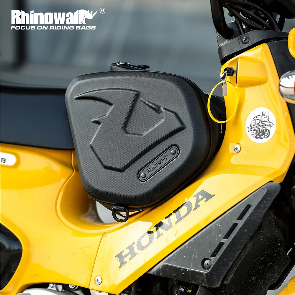 

Rhinowalk Motorcycle Hard Shell Bag 16L Motorcycle Scooter Tunnel Bag With Rain Cover Shoulder Strap For Honda BMW YAMAHA