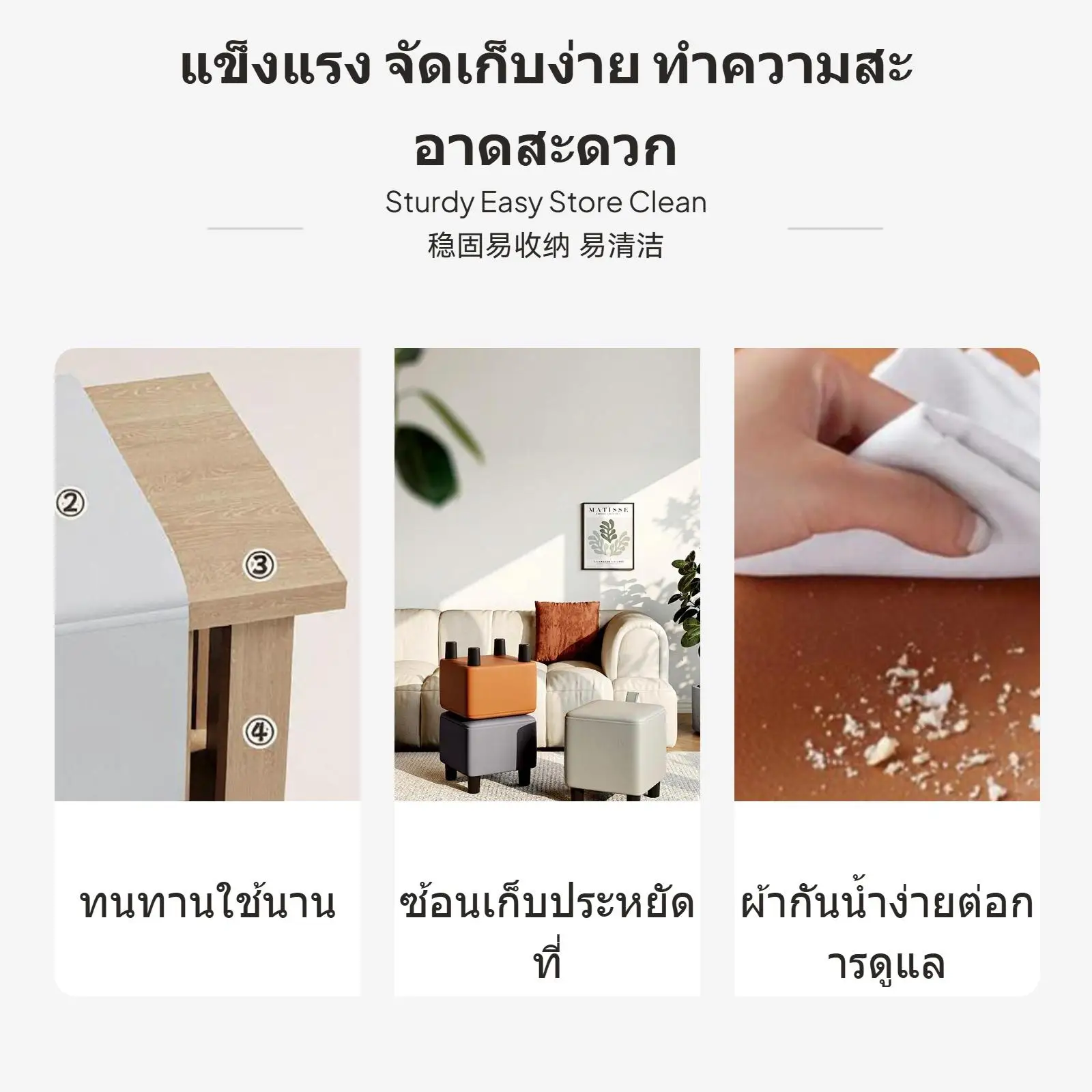 مسند قدم متعدد الأغراض من الخشب الصلب، مقعد أحذية للمدخل، مسند مناسب لغرفة المعيشة للأطفال، 30 × 30 × 30 سم في القهوة