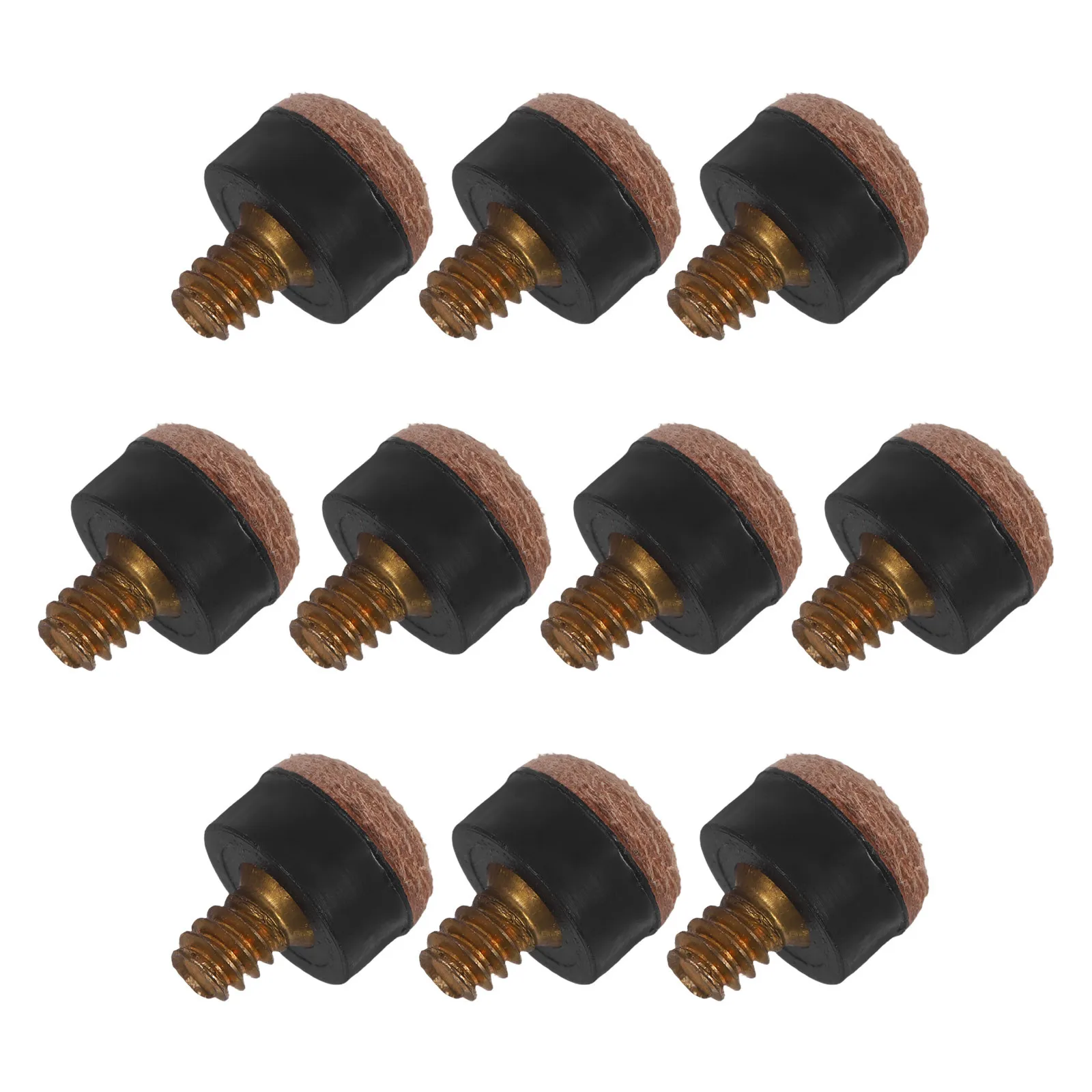 

10Pcs Screw on Pool Cue Tips 11mm Replacement Set Durable Threaded Billiard Snooker Pool Stick Repair Screw Tips