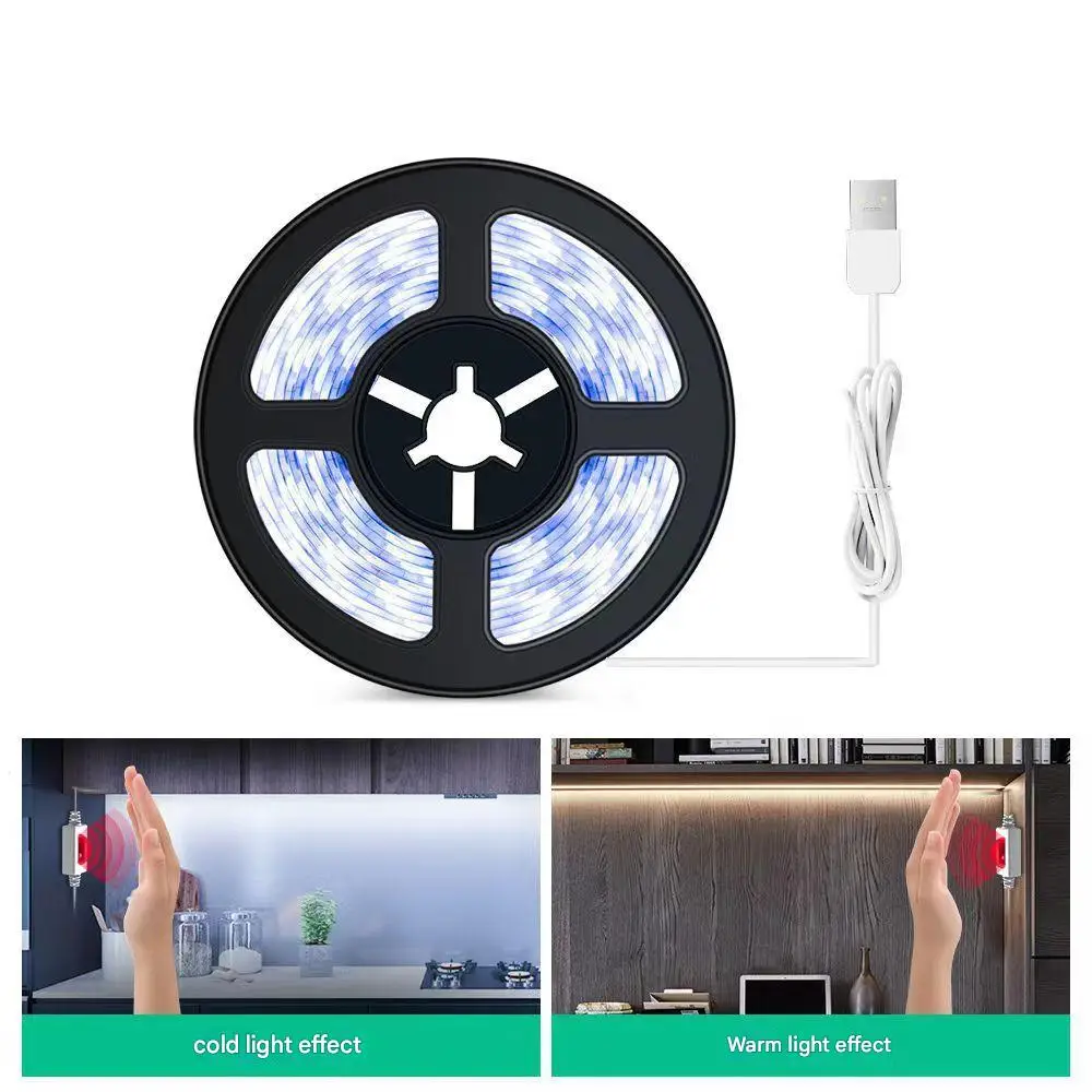 

USB LED Strip Light Touch Sensing 5V 2835 LED Flexible Lights Tape Ribbon Backlight For Room Cabinet Lighting Mirror Brightening