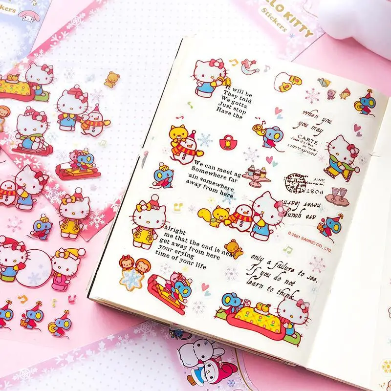 بولي كلوريد الفينيل سانريو شفافة ثلج ليتل توين ستارز جوكا لتقوم بها بنفسك جراب هاتف ملصقات الفتاة مذكرات الديكور رياض الأطفال لعبة مكافأة