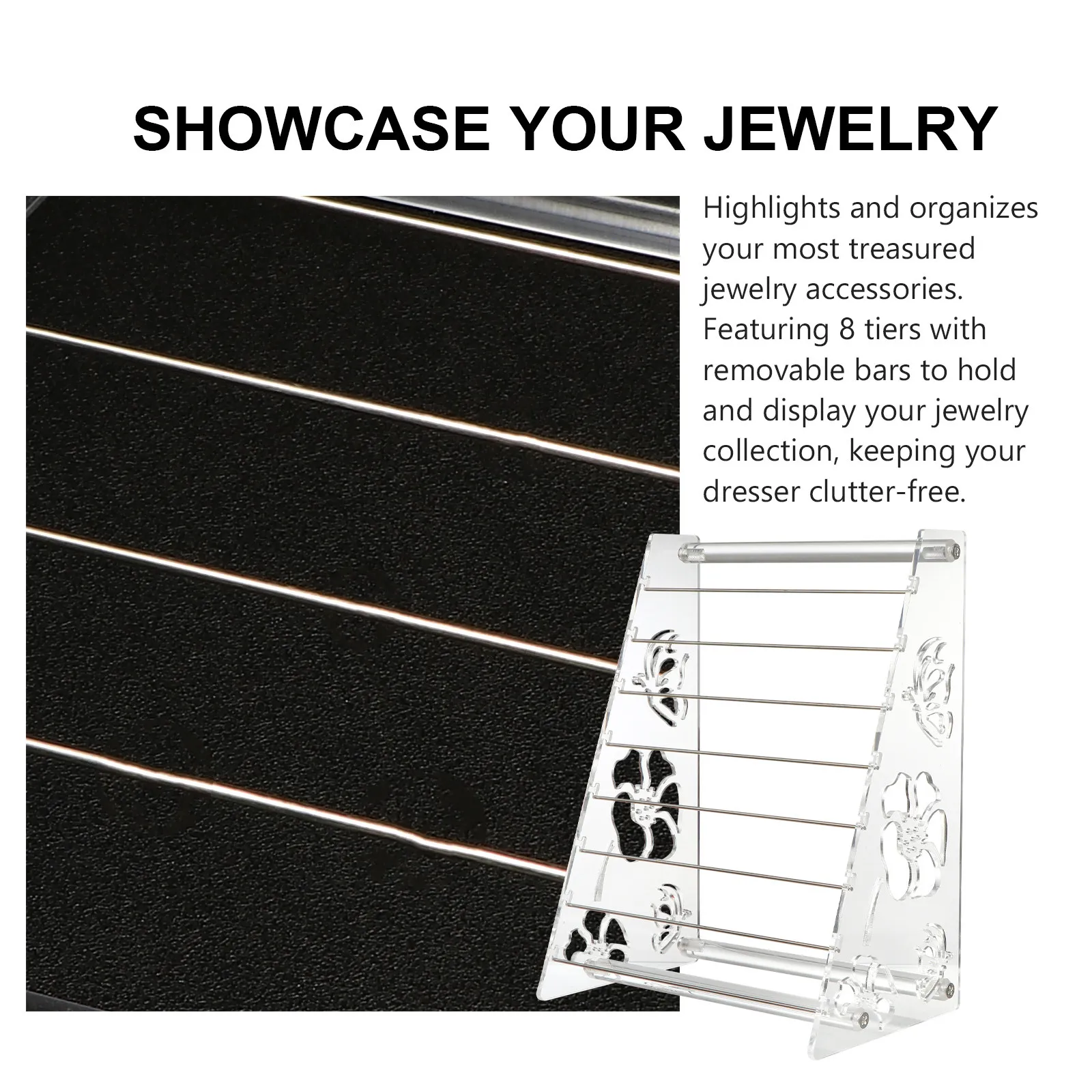 

Органайзер для бусин и украшений, акриловая подставка-витрина, прозрачный держатель для хранения