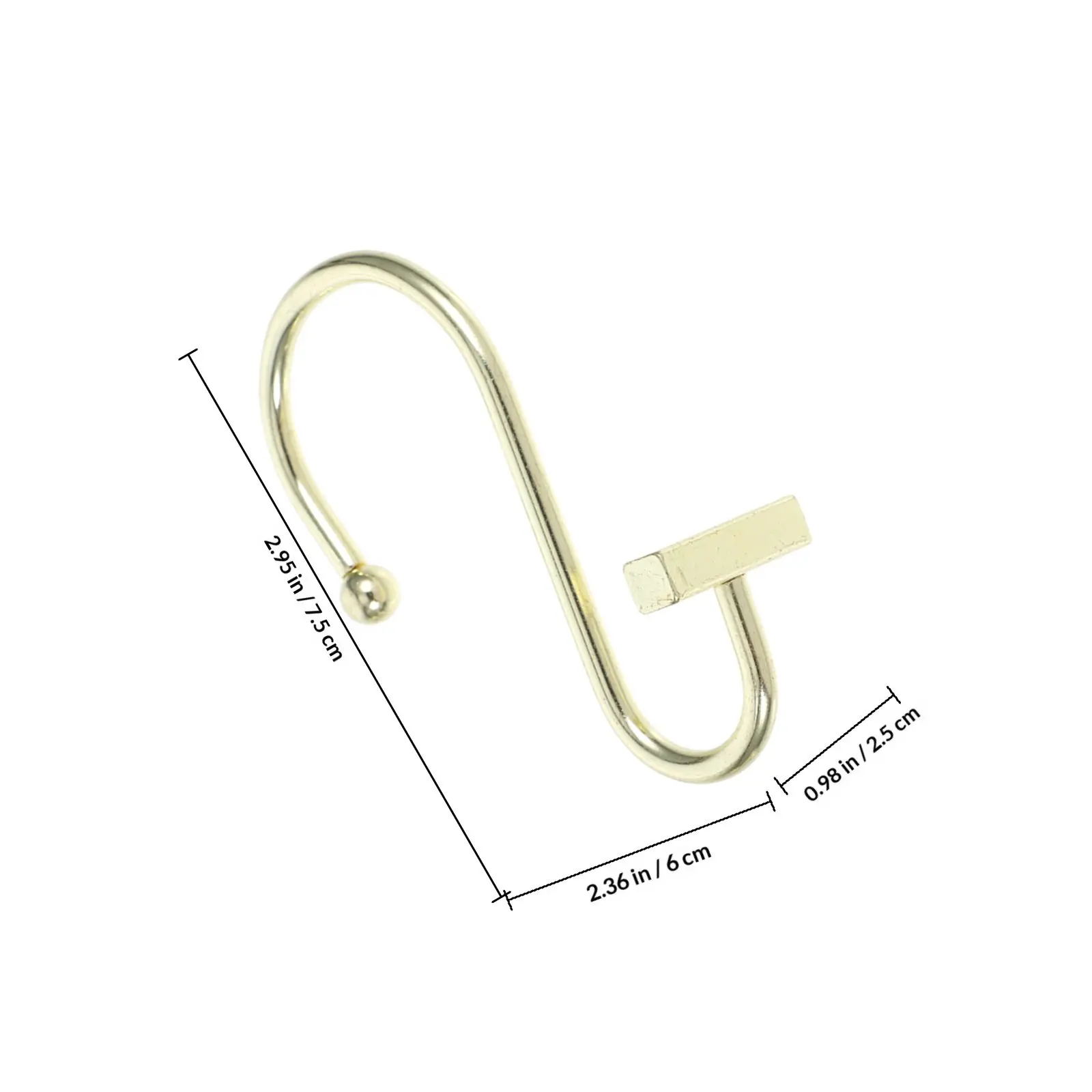 12Pcs Sturdy Iron Shower Curtain Hooks Smooth Gliding S Shape for All Rod Diameters Bathroom Shower Curtains Hooks Decorative view 5