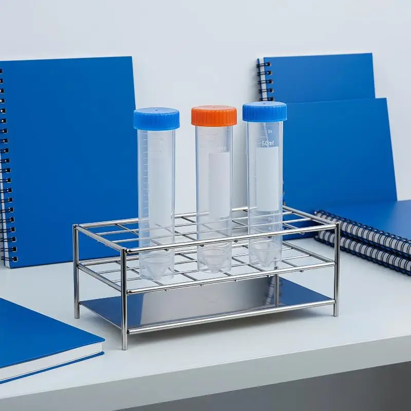 Plastic Test Tubes 50ml Round Bottom Blue Yellow Screw Cap Centrifuge Tubes for School Science Experiment Use
