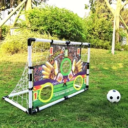 1 Set fermo in tessuto punteggio porta da calcio pieghevole portatile 88CM calcio porta manica montaggio gonfiatore palla