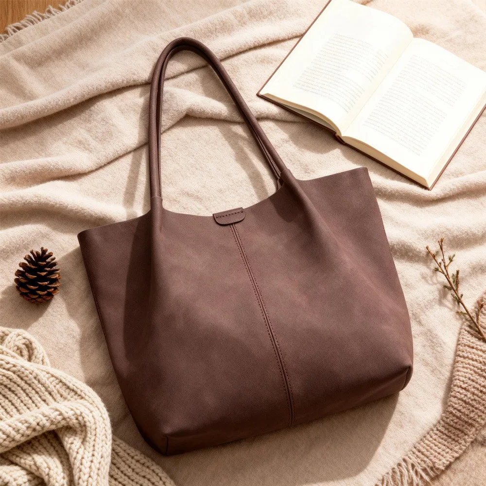 

2026 New Arrival Women's Casual High-End Commute Tote Bag, Trendy, Minimalist, Stylish, Single Shoulder Underarm Bag