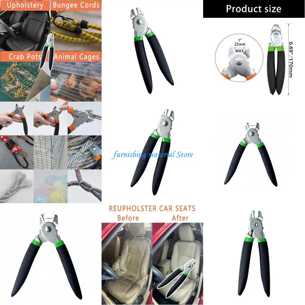 

Y5GD Accuracy Crafted Fastener Pliers Garden Net Pliers Tool Optimized for Automotive Trim and Outdoor Fencing