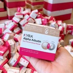 2X Kyra Alpha Arbutin 3Plus Powder Mix Lotion Anti-Aging Reduce Black Spots Blemishes Bright White Smooth Soft And Aura Skin