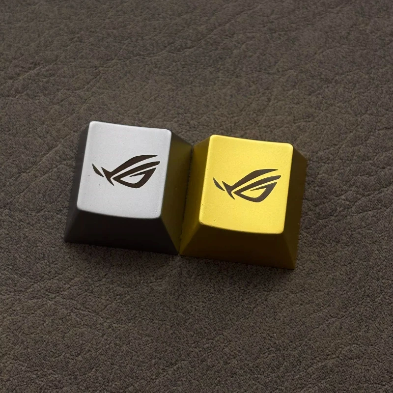 ESC Key Custom Keycaps for Mechanical Keyboard Caps ROG Metal Keycap Laser Engraving Slayers Magnetic Axis Keyboard Key Caps