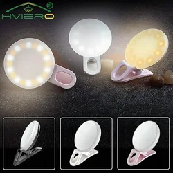 Fill Light lamp Mini Clip Mobile Phone Cold Warm Super Bright ABS Synthetic Plastics Three Block Camera Lens For Selfie Artifact
