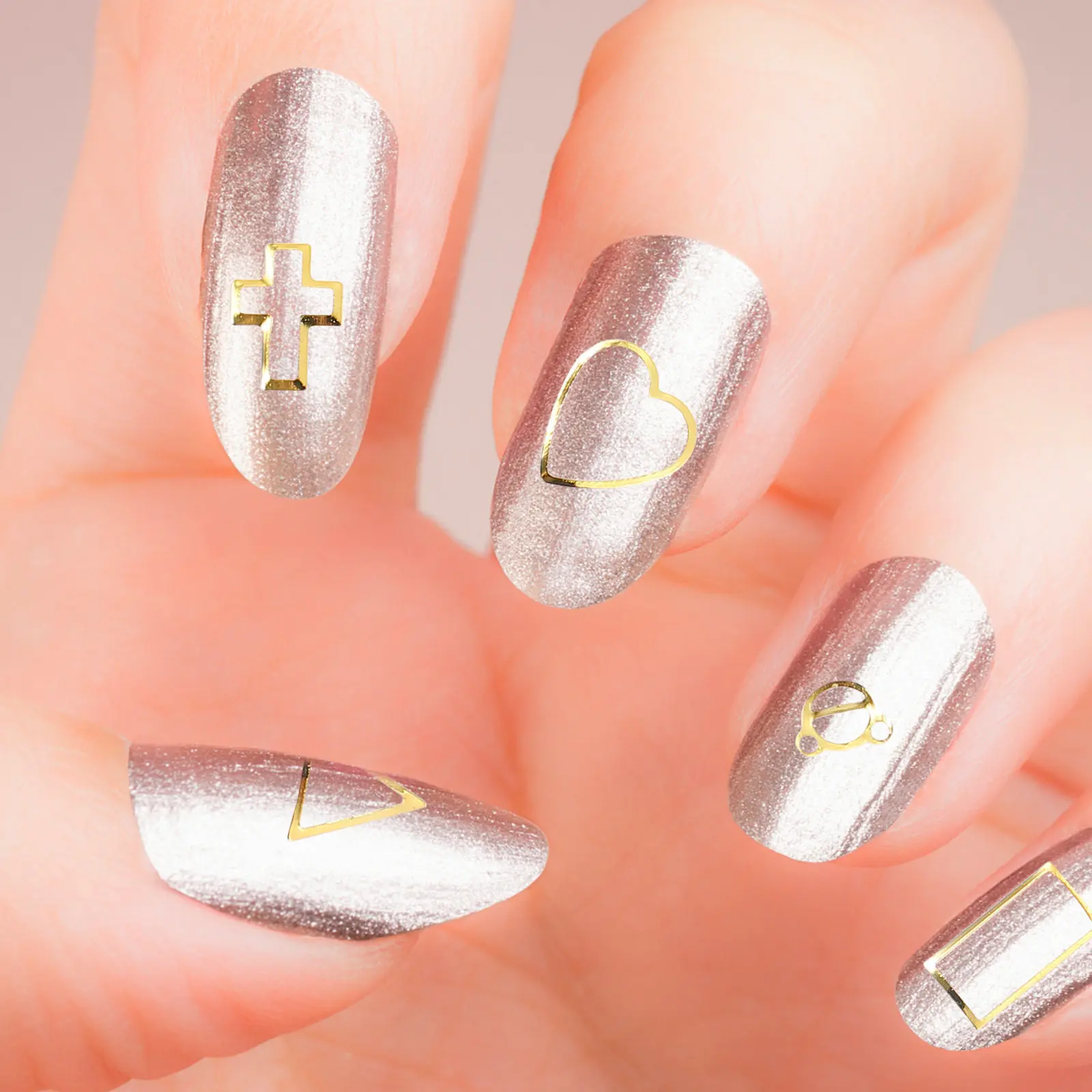 

Zinc Alloy Nail Art Accessories 2 Boxes Hollow Fingernail Sequins Decorations for Women DIY Manicure Craft Supplies