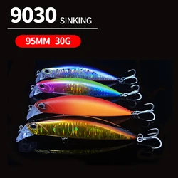 30g 95mm Sinking Minnow Fishing Lures Jerkbait Twitch Artificial Hard Bait for Bass Swimbait Pesca Wobbler Fishing Accessories