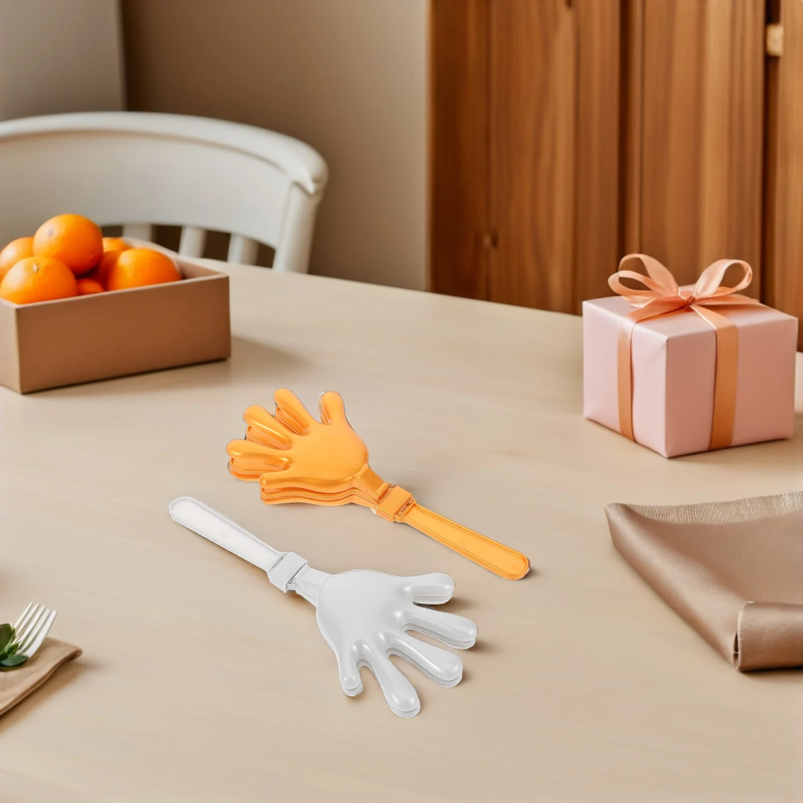 

4pcs Party Cheering Clappers Lightweight Durable Plastic Noise Makers for Carnival Birthday Sports Events Team Spirit Supplies