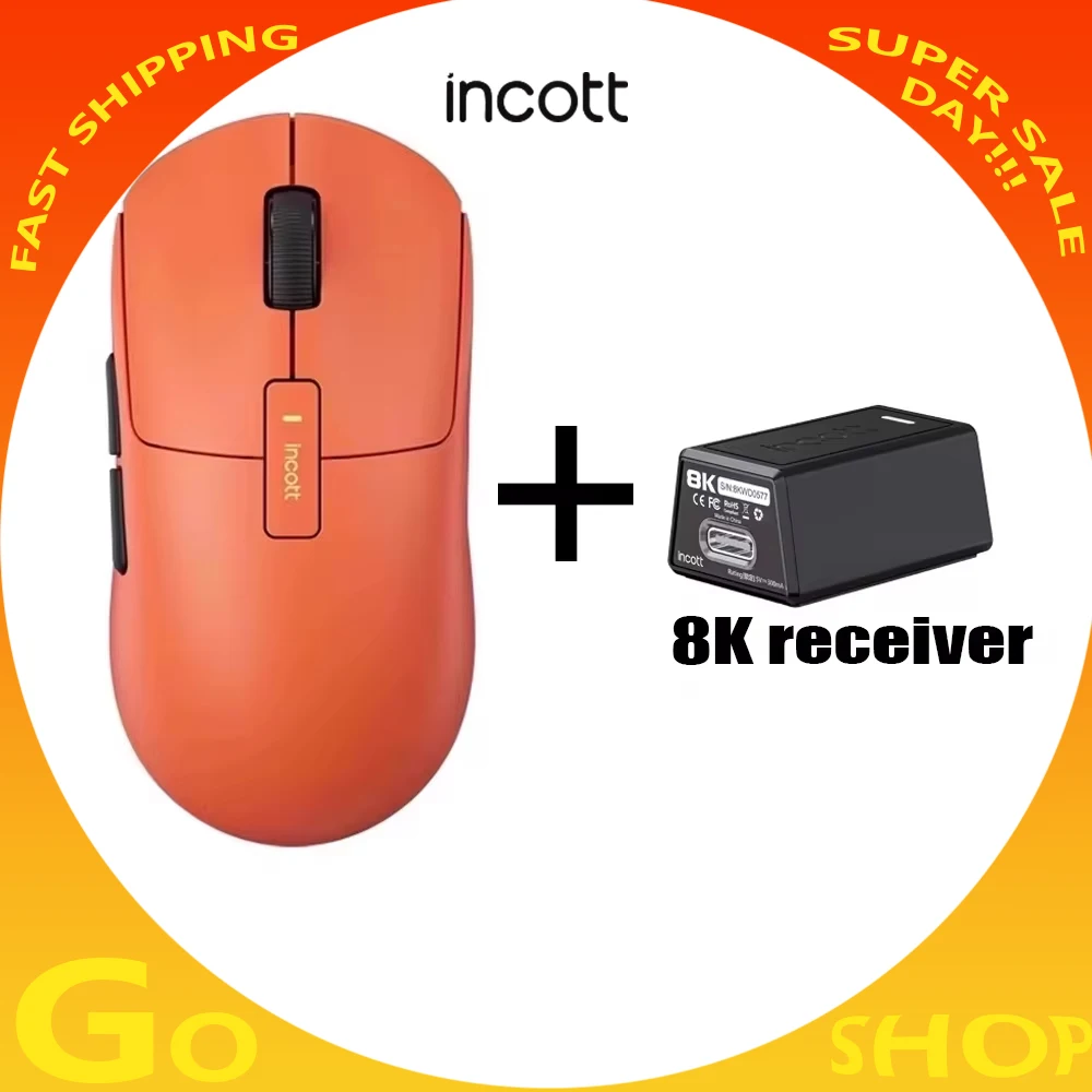 

Incott G23 Pro 8k Wireless Mouse Dual Mode Paw3950 Sensor Hot Swap Fast Charge Gaming Mouse Ergonomics Pc Gamer Accessories Gift