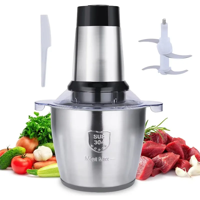 

110V Meat Mincer 3.5L Large Capacity 500W Electric Fully Automatic High-Speed 3-Speed Adjustable Multi-Function Food Processor
