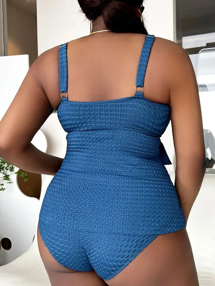 Plus Size Swimwear Women 2025 Big Size Bikini Set Two-Piece Swimsuit Tankini Swimming Suit Beach Wear Bathing Suit Monokini