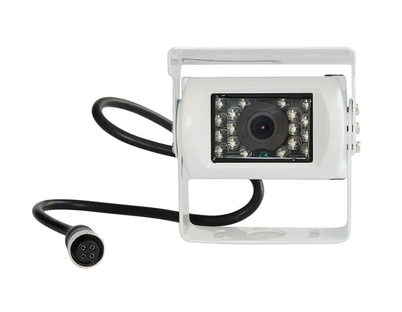DIYKIT CVBS Signal 4PIN RCA HD CCD IR Nachtsicht Auto-Rückfahrkamera für LKW, Van, Bus, Lastwagen Weiß – Detail 1