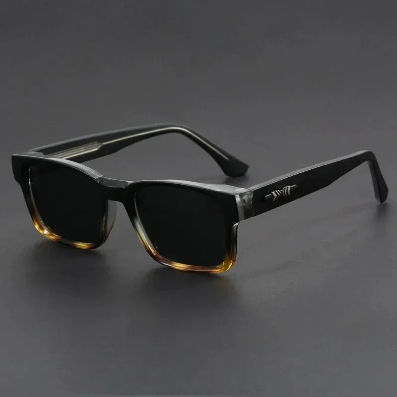 New Men's Advanced Ultra Light Coarse Frame Fashion Square Sunglasses Women Men Trendy Anti Mist Outdoor Driving Shades UV400 view 2