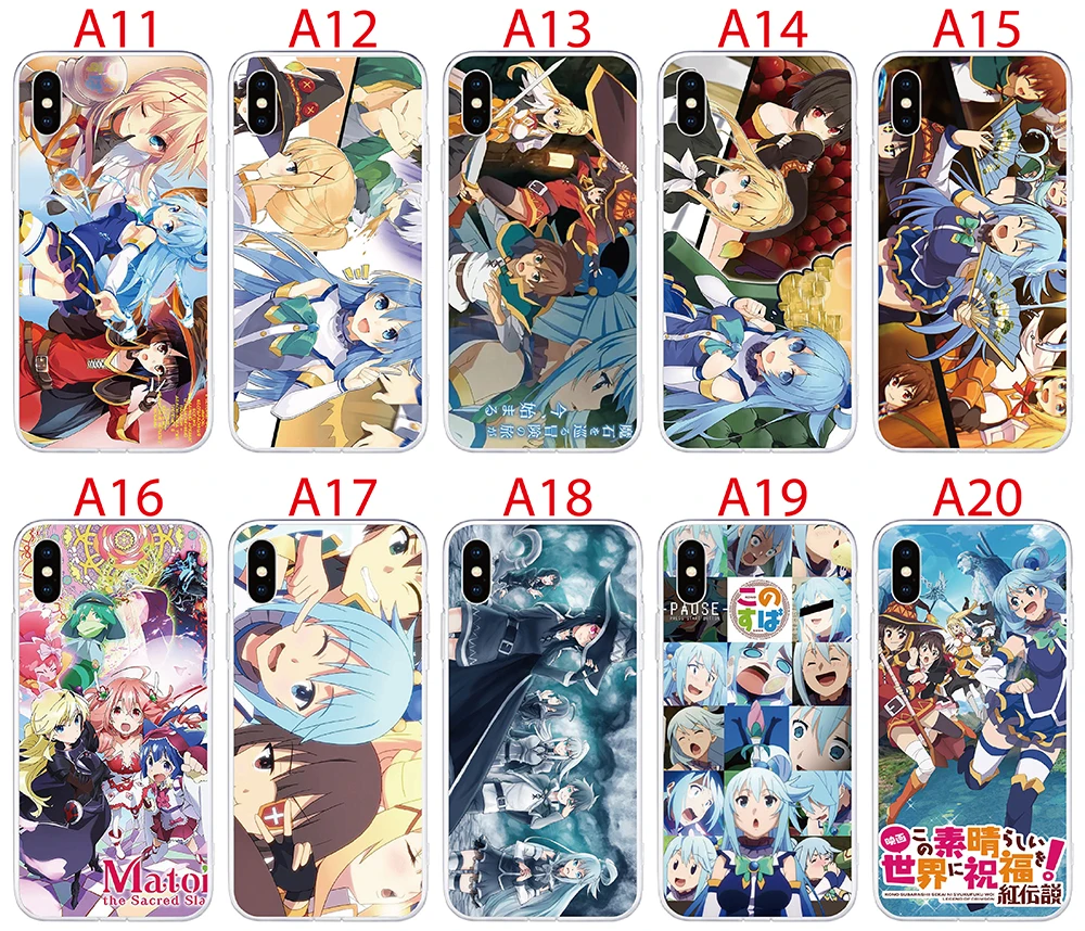 Case For LG K50S K40S K51S K41S K42 K51 K22 K52 K62 K61 K71 K40 Soft TPU Anime Kono Subarashii Sekai ni Shukufuku Phone Case