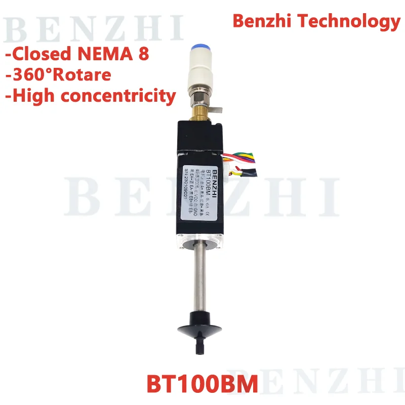 BT100BM SMT HEAD Closed Nema8 hollow shaft stepper for pick place head SMT DIY mountor 5mm special connector nozzle rotary joint