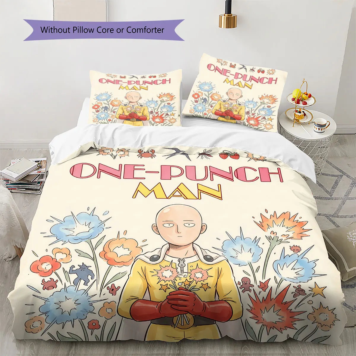 One-Punch Man Soft Duvet Cover Children's Bedding Set,Extra Large Size Gifts Various Sizes Available -HE211