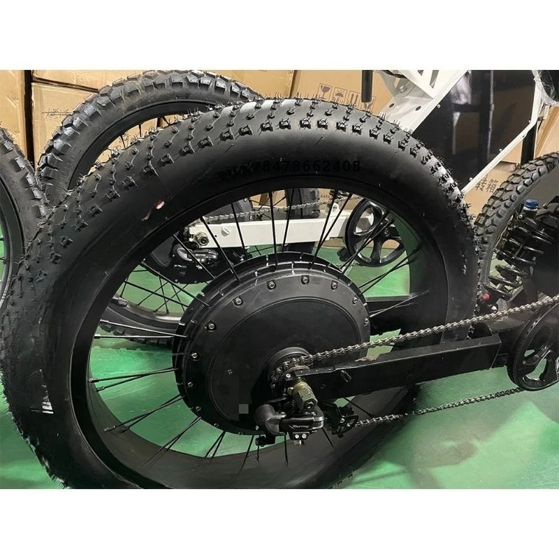 

26"x4.0 Fat Tire QS273 Motor 72v 8000w Hub Motor Electric Motorcycle Conversion Kit