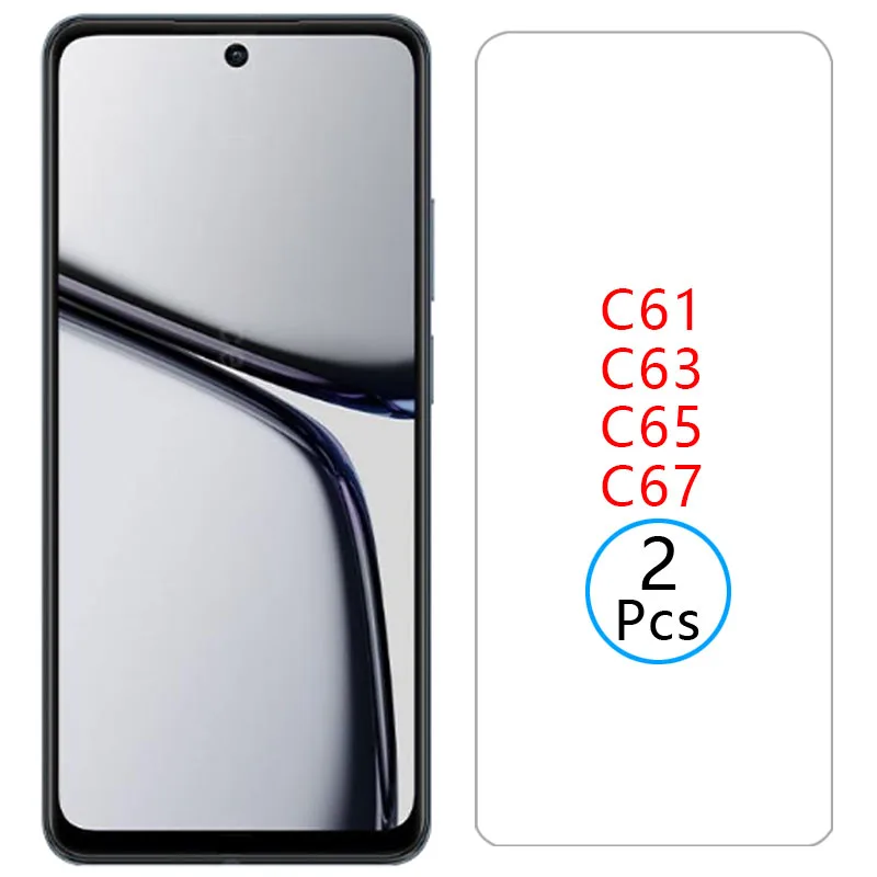 حافظة من الزجاج المقسى لهاتف realme c61 c63 c65 c67 4g 5g c 61 63 65 67 61c 63c 65c 67c ، غطاء خلفي #1