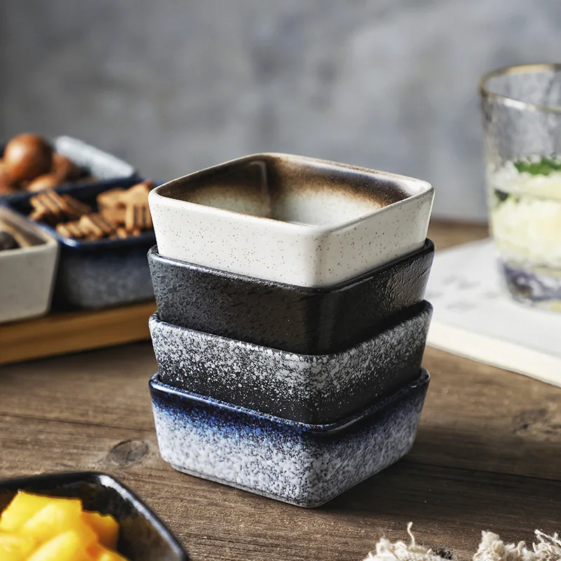 Ceramic Sauce Dish Mini Seasoning Plate Soy Vinegar Dipping Bowl Hot Pot Condiment Tray Household Kitchen Dinner Table Tableware