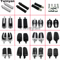 Male Mount Motorcycle Rubber Footrest Footpegs Floorboard For Harley Iron XL 883 1200 Street 750 Touring Custom Dyna FLD Softail