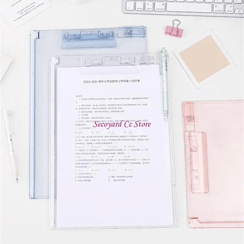N3UC STANDAR ขนาดคลิปบอร์ดไฟล์ ORGANISER 12.8X9IN บนโต๊ะทำงานบอร์ดการเขียนคลิปบอร์ดพร้อมคลิปปากกาและมาตราส่วนการวัด