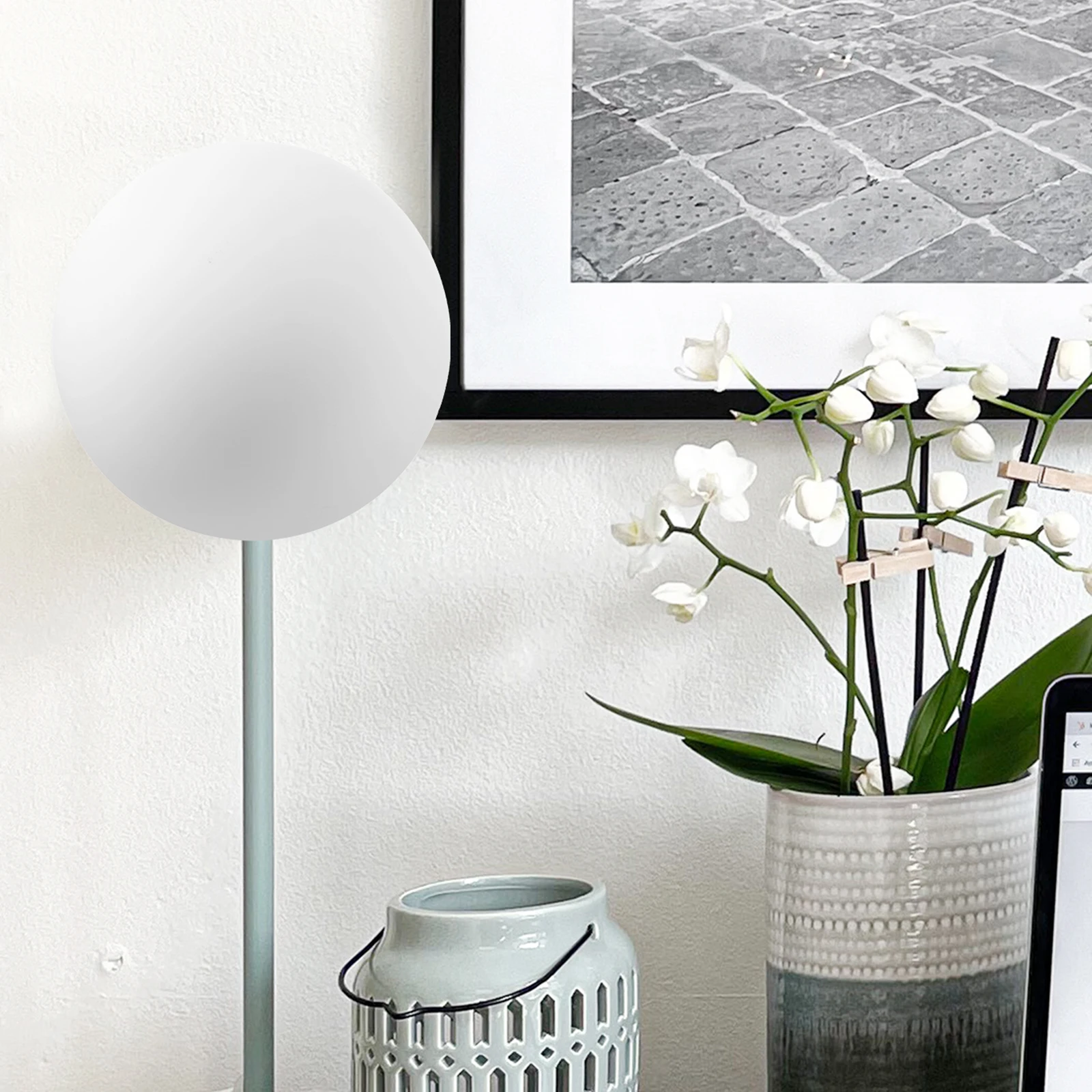 

Glass Lamp Shade Globe for Light Fixture G9 18Cm Transparent Round Seamless Splicing Modern Lampshade Home Wall Pendant Ceiling