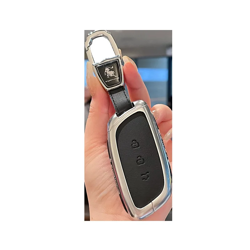 Premium Zinc Alloy Key Cover Case for Dongfeng Fengxing T5 EVO/Xinghai V9/Youting/Fengxing Leiting/Xinghai S7 - Key Fob Shell