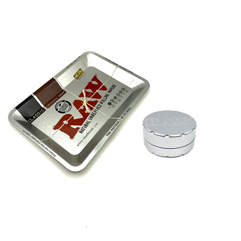 2-layer 52mm Aluminum Alloy Herbal Tobacco Grinder Herb Metal Rolling Tray Kit Smoking Set Plastic Roller Maker Storage Tube