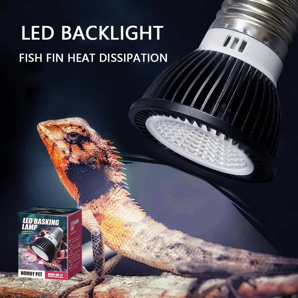 UVB+UVA Reptile 110/220V Basking LED Lamp Reptile Turtle Lizard Mane Lion Ultraviolet Calcium Lamp Sun Light Energy-Saving